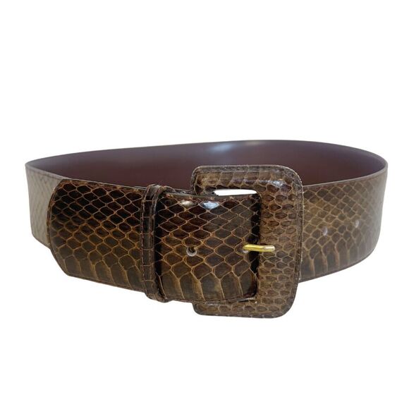 Vintage Harve Benard Snakeskin Chunky Belt Snake Belt y2k Women\'s Size 6 main image 6
